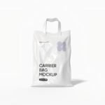 Plastic shopping bag mockup
