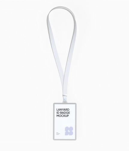 ID badge lanyard mockup