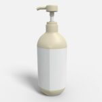 Bottles plastic product label mockup 507600