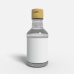 Bottles glass product label mockup 507740
