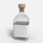 Bottles glass product label mockup 508050
