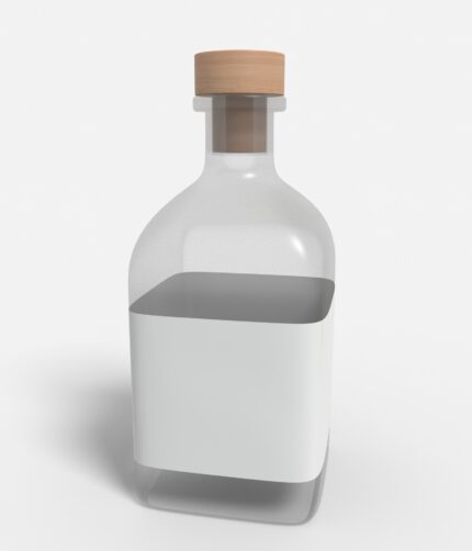Bottles glass product label mockup 508050