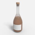 Bottles glass product label mockup 508100