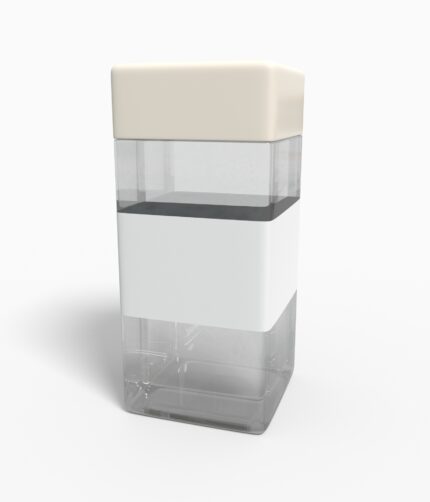 Bottles plastic product label mockup 503740