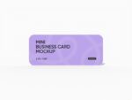 Rounded mini business card mockup