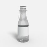Bottles glass product label mockup 508630