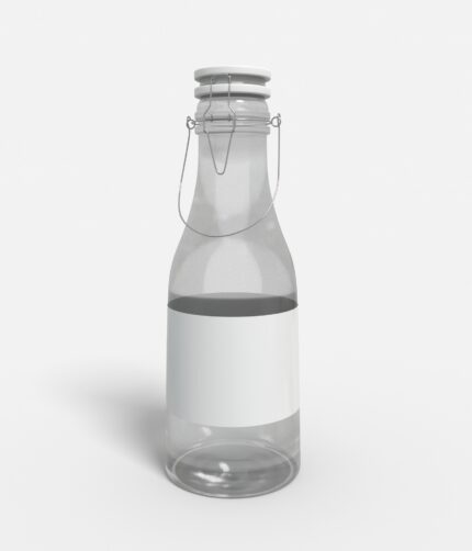 Bottles glass product label mockup 508630