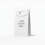 Small paper shopping bag mockup