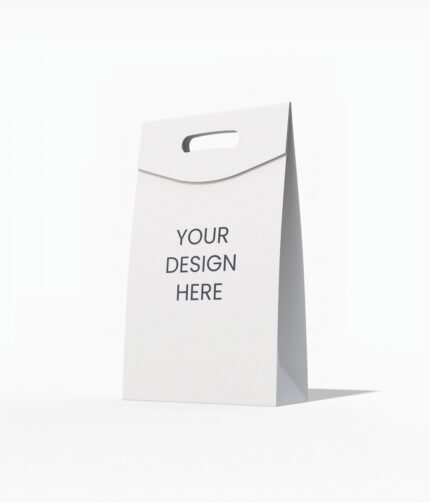 Small paper shopping bag mockup