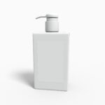 Bottles plastic product label mockup 503280