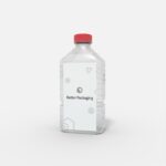 Bottles plastic product label mockup 508820