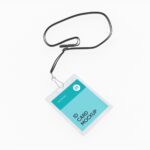 Employee ID card lanyard mockup