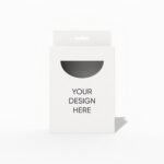 Snap lock bottom window hang tab boxes mockup