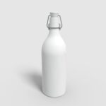 1000ml glass bottle mockup