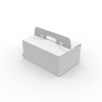 Folding box 6 grid handle box mockup 204030