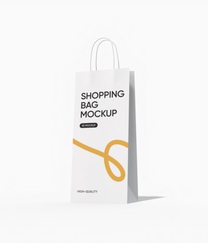 Small shopping bag mockup