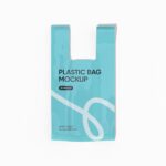 Plastic shopping bag mockup