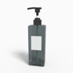 Bottles plastic product label mockup 504250