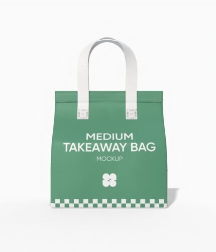Medium handle bag mockup