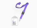 Lanyard with ID badge mockup