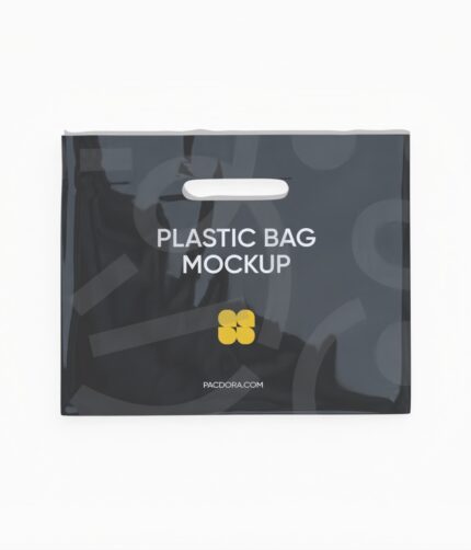 Plastic shopping bag mockup