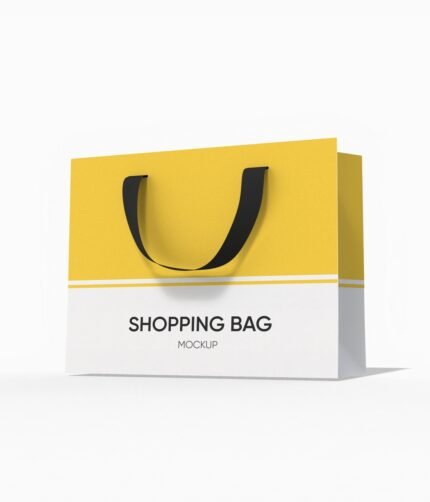 Small shopping bag mockup