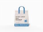 Extra large takeaway bag mockup