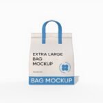 Extra large takeaway bag mockup
