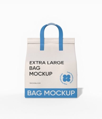 Extra large takeaway bag mockup