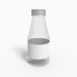 Bottles plastic product label mockup 503690