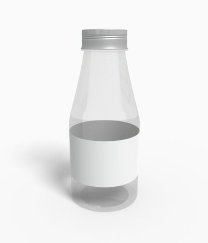 Bottles plastic product label mockup 503690