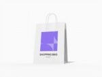 Small paper shopping bag mockup