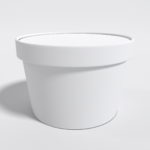 Round paper bucket packaging mockup