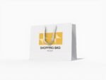 Small luxury shopping bag mockup