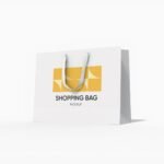 Small luxury shopping bag mockup