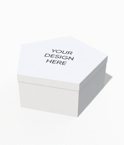 Polygonal box with lid mockup