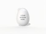 Egg shaped plastic package mockup