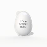 Egg shaped plastic package mockup
