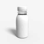 Bottles plastic product label mockup 501030