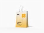 Paper shopping bag mockup