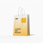 Paper shopping bag mockup