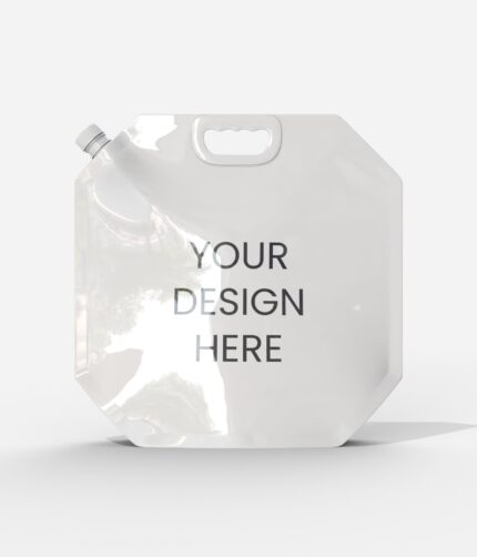 Stand-up pouch with spout and handle mockup