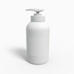 Bottles plastic product label mockup 503260