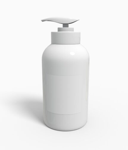 Bottles plastic product label mockup 503260