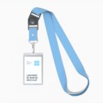 Lanyard with ID badge mockup