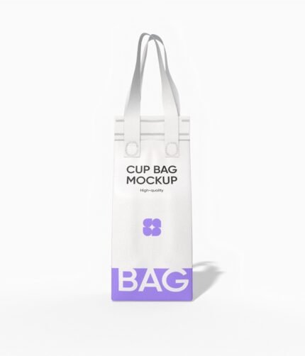 Cup takeaway bag mockup