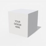 Cube cardboard box mockup