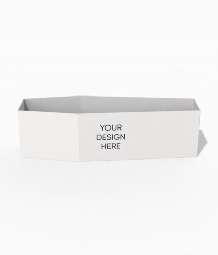 Polygonal shaped tray box mockup