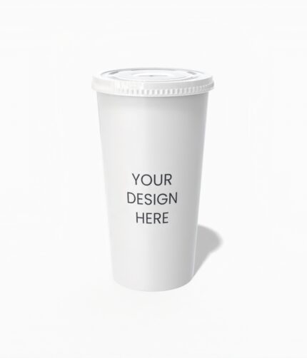 14oz round food container mockup