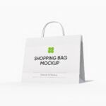 Paper shopping bag mockup